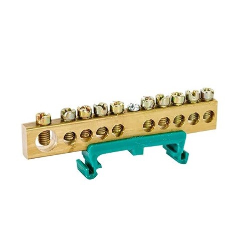BARRAMENTO TERRA VD 10 FUROS STECK