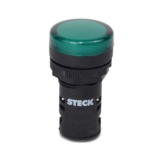 BOTOEIRA SINAL LED  24V VD 22MM STECK