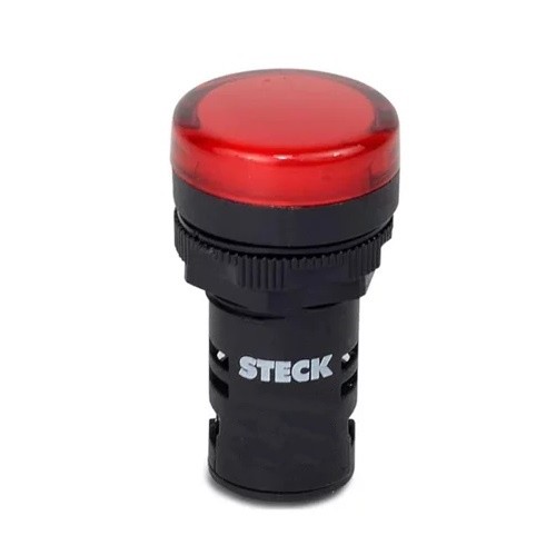 BOTOEIRA SINAL LED  24V VM 22MM STECK
