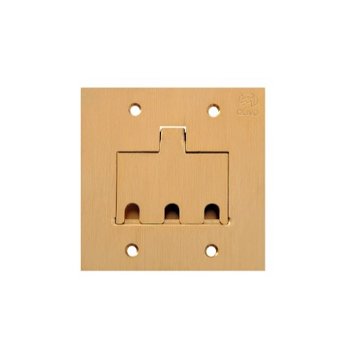 ZZPLACA PISO 4X4 LATAO 3 RJ45 S/TOM OLIV
