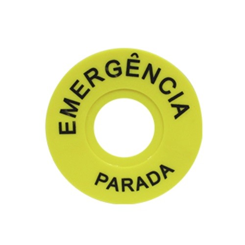 PLACA DE EMERGENCIA 22MM P/ BOTAO LUKMA