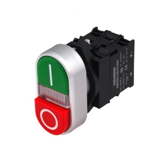BOTAO DUPLO SINAL 1NA 1NF C/LED SIEMENS