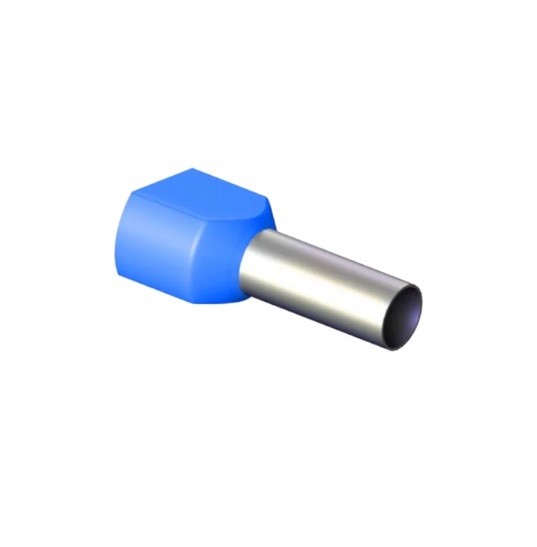 TERMINAL PRE ISOL TUB DUP  2,5MM AZ ROHD