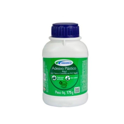 COLA PVC AMANCO 175G ADES. PLAST. AZUL