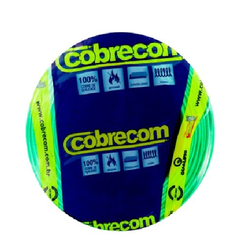 CABO FLEX    1,0MM 750V VD COBRECOM 200M